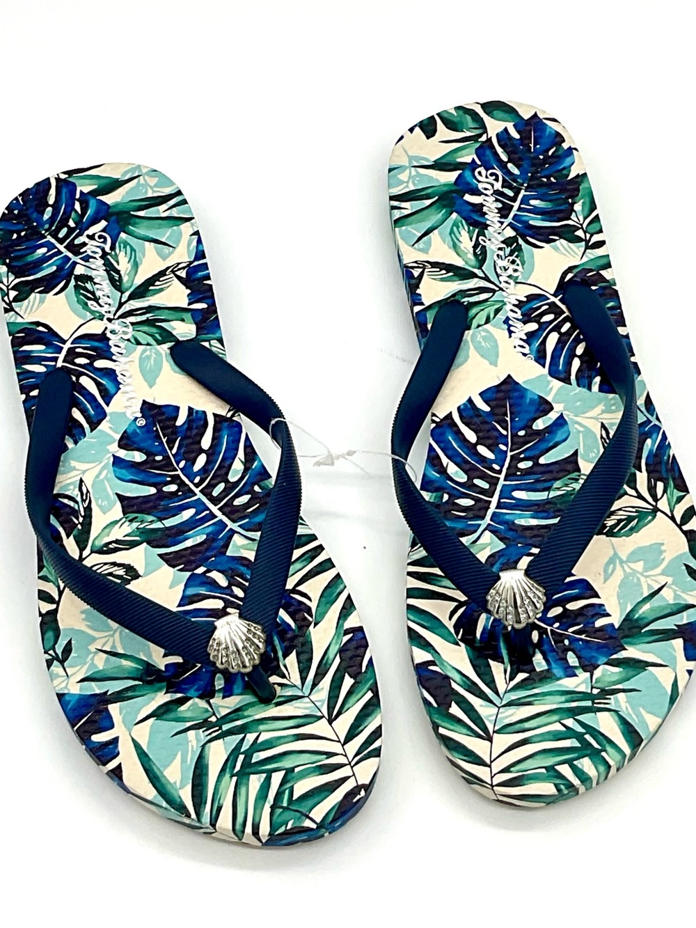 NWT Tommy Bahama Tropical Print Thong Flip Flops Sandals 6 - Picture 5 of 6